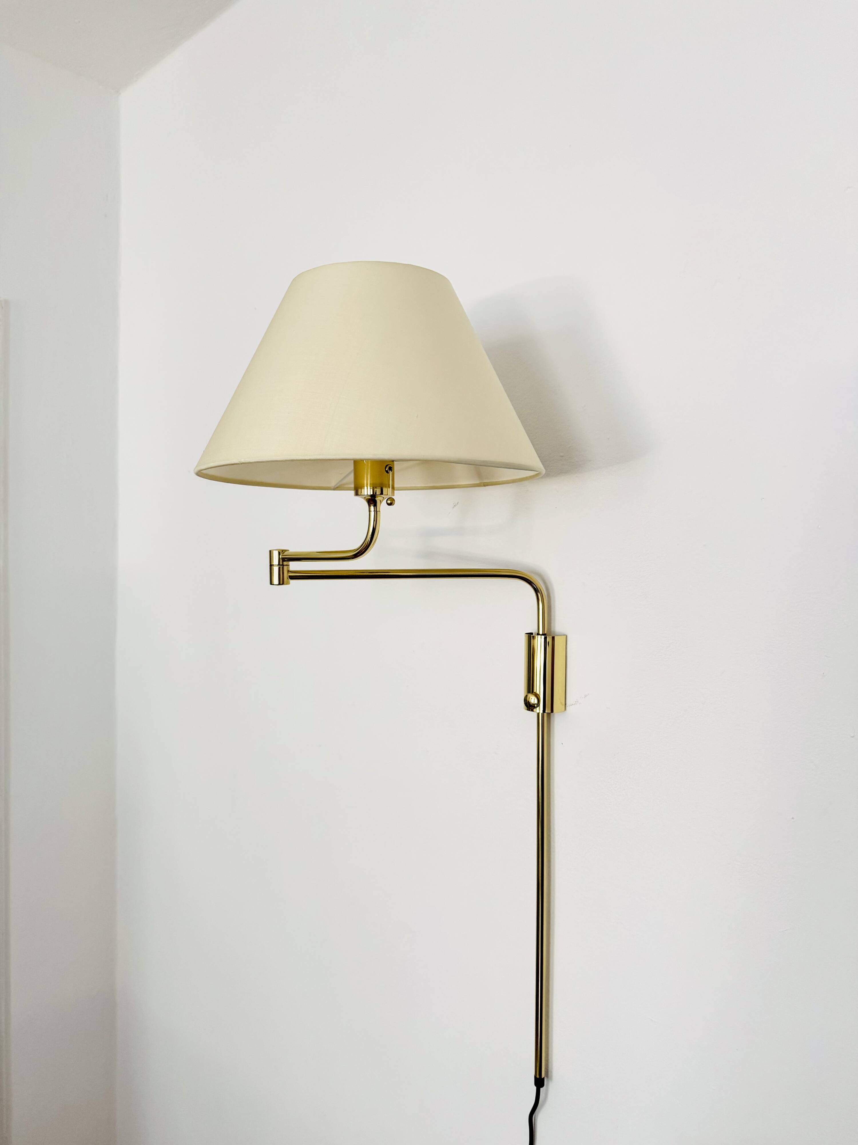 Set of 2 1970s Brass Lesan Wall Lamps by Florian Schulz