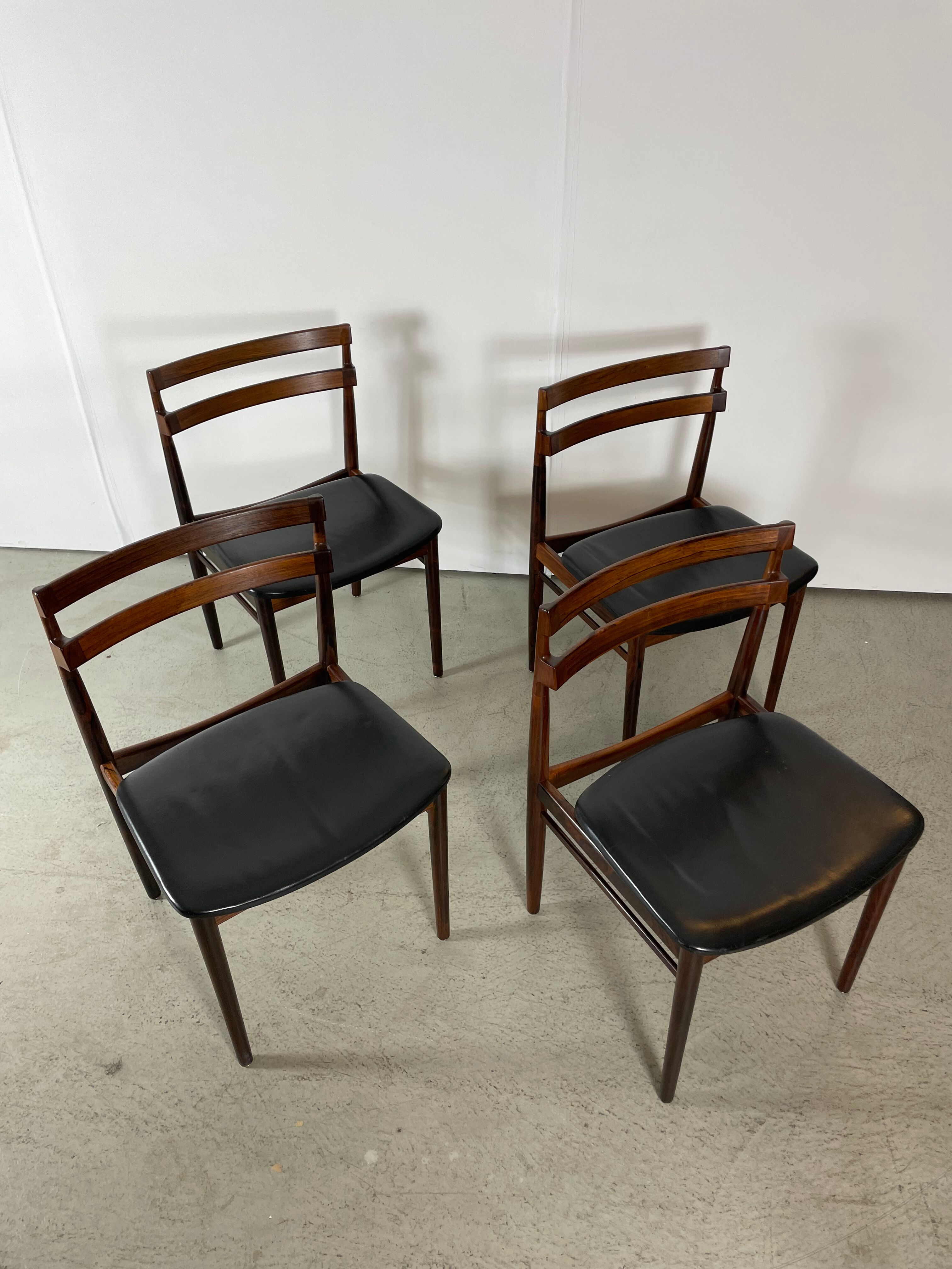 4 chaises par Henry Rosengren pour Brande Denmark 60