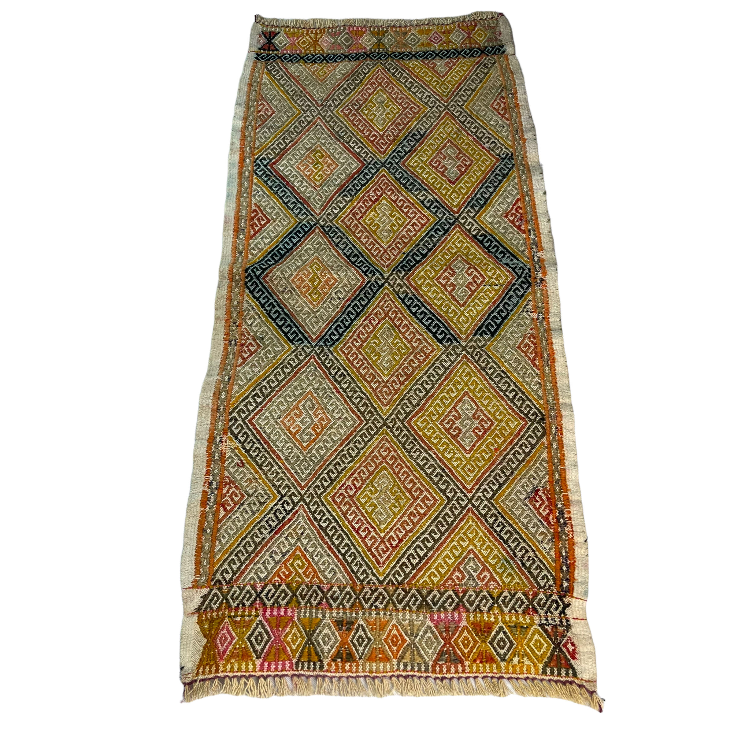 Vintage turkish kilim rug 99 x 45 cm