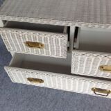 Rattan chest of drawers