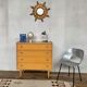 Vintage modernist light chene dresser has 4 drawers anne 1960