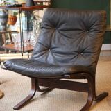 Fauteuil Siesta, Ingmar Relling, cuir anthracite
