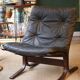 Fauteuil Siesta, Ingmar Relling, cuir anthracite