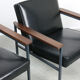Vintage black bauhaus lounge armchair, 70s