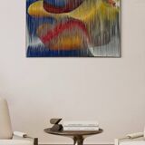 Textile sculpture-painting: The Dance of Colors