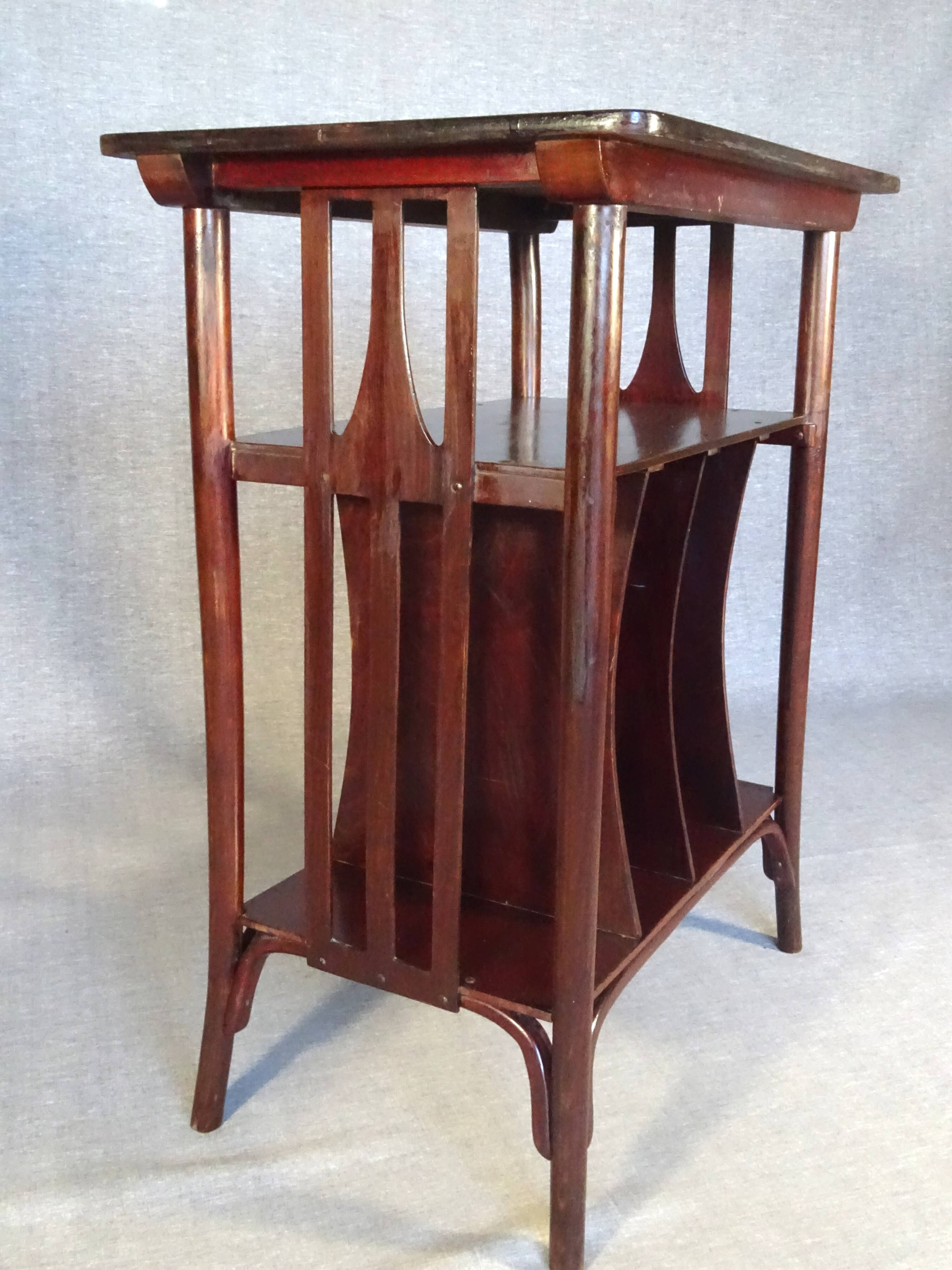 Music table, J & J Kohn around 1910 designed by Kolomann Moser.