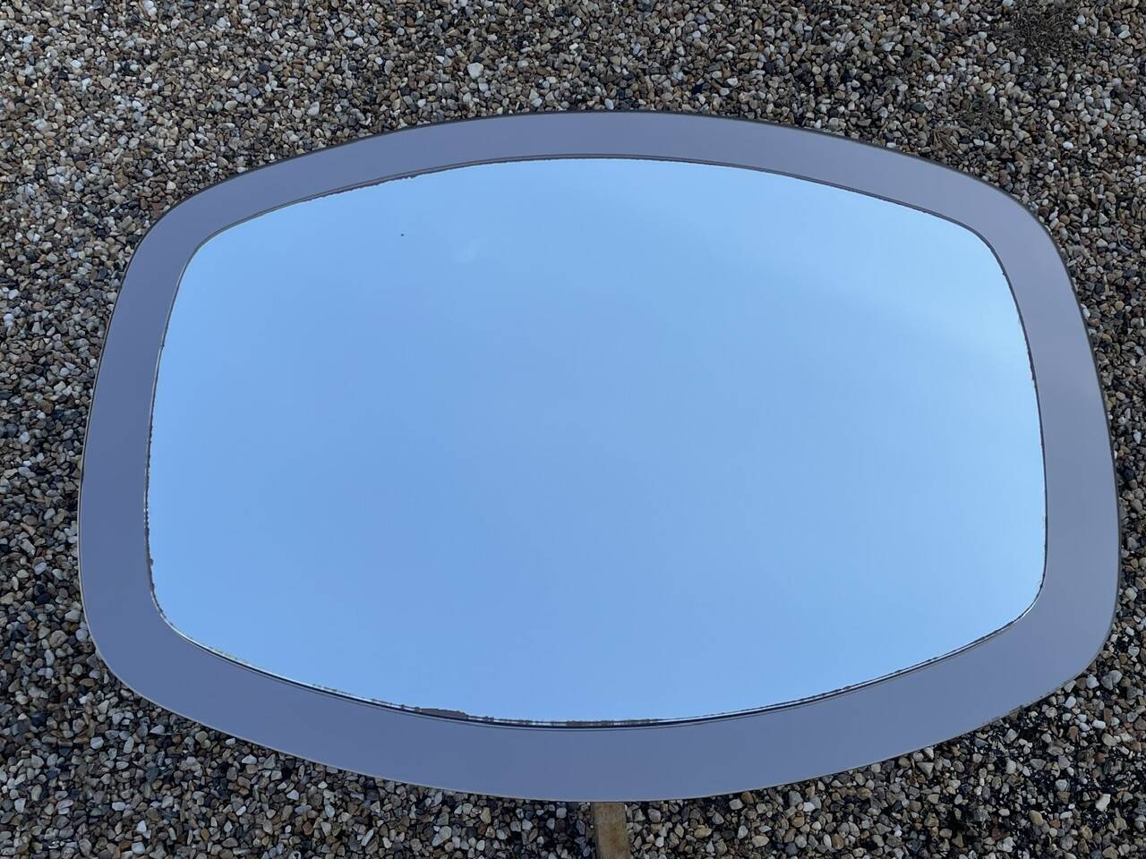 Vintage Wall Mirror, smoked glass, two-tone circa 1980s