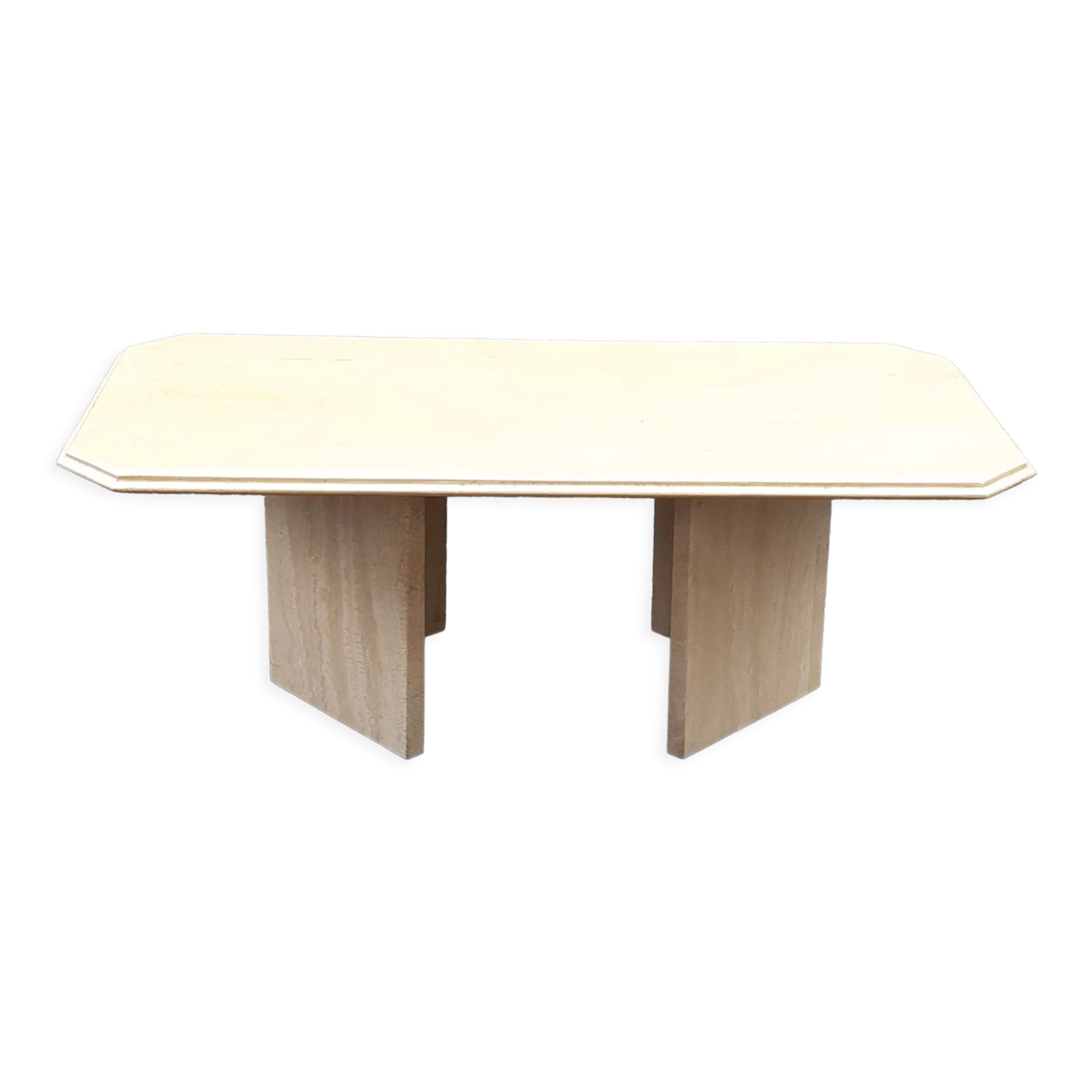 Travertine coffee table 80s