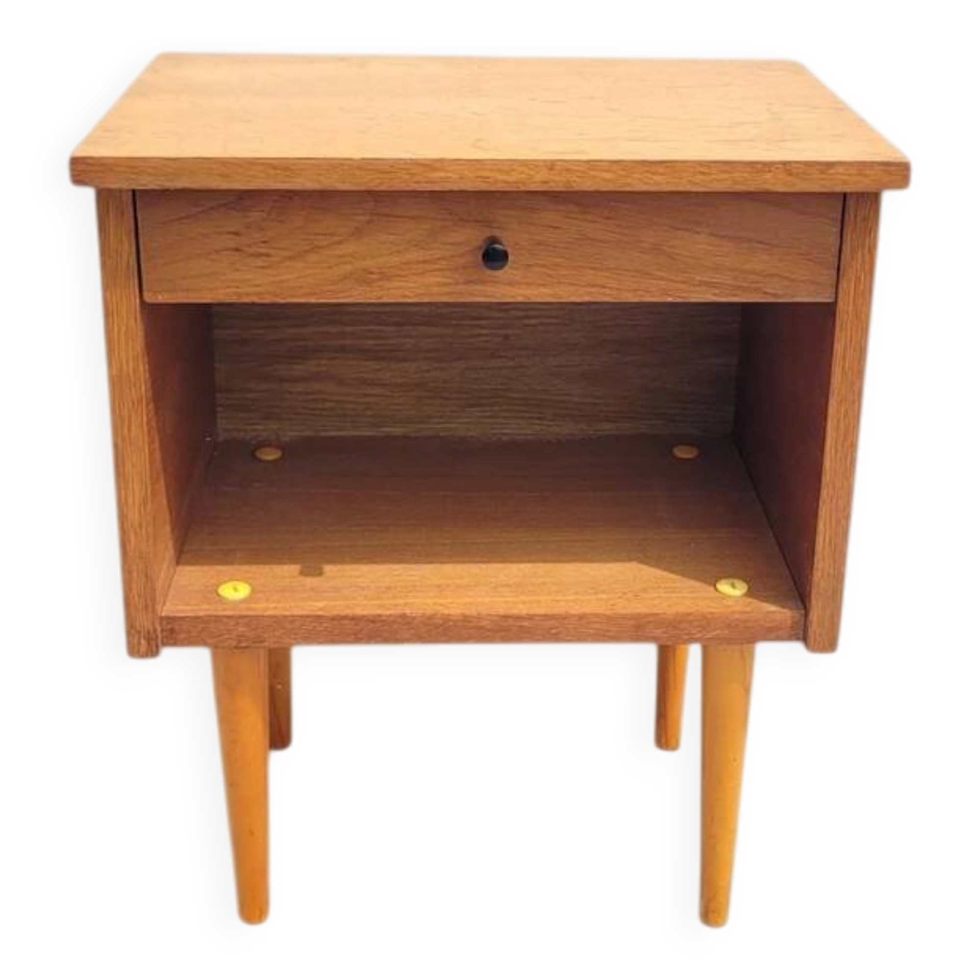 Vintage bedside table from the 60s/70s in wood.