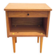 Vintage bedside table from the 60s/70s in wood.