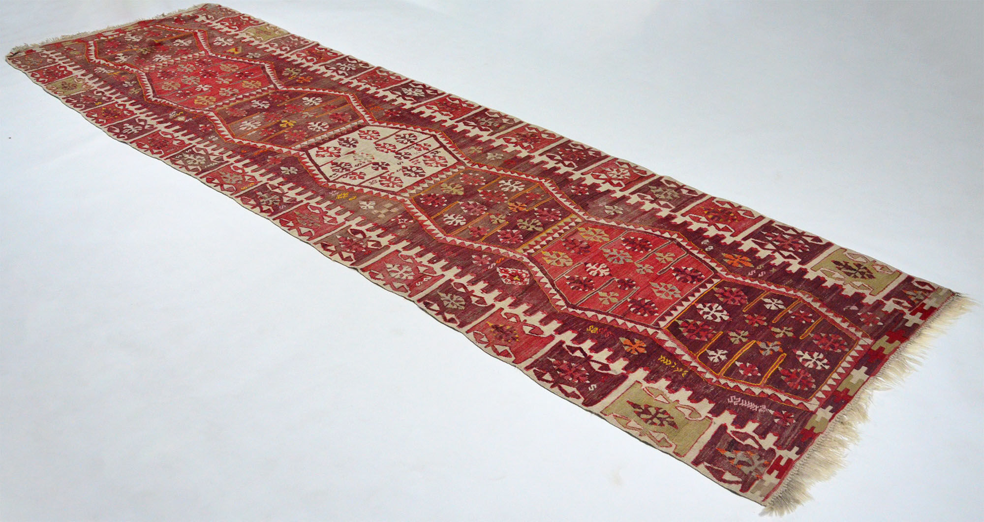 Anatolian handmade kilim rug 395 cm x 217 cm