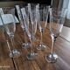 Set of 6 tulip-shaped champagne flutes in voluted glass