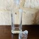 Set, vintage crystal whiskey decanter with 6 glasses, by Luigi Bormioli, circa 70's