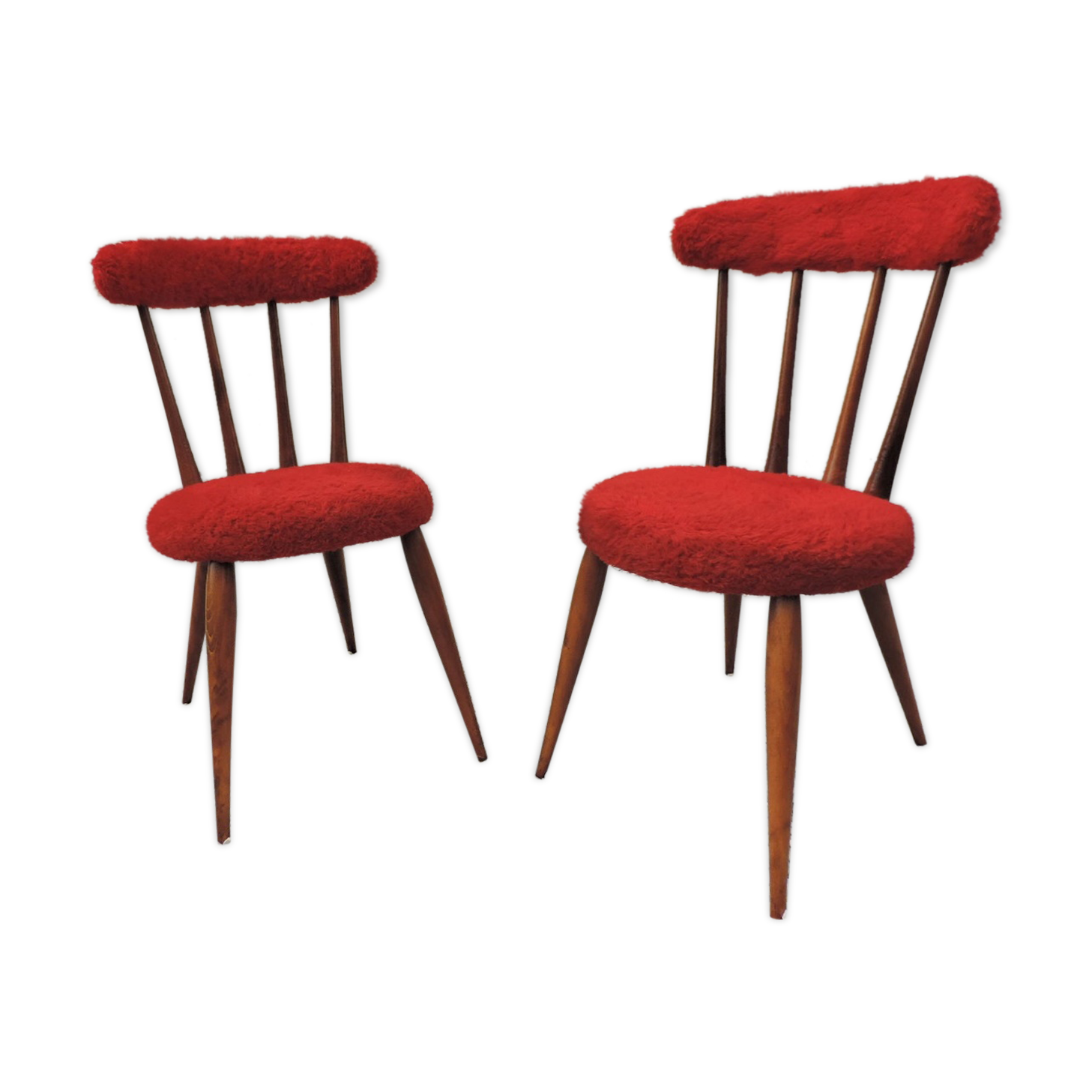 Paire de chaises "moumoutes " 1970