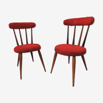 Paire de chaises "moumoutes " 1970