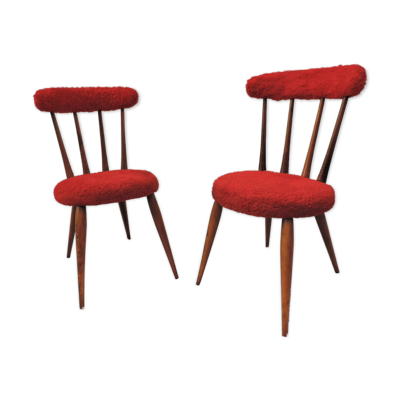 Paire de chaises ''moumoutes '' 1970