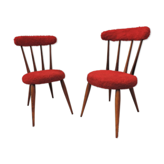 Paire de chaises "moumoutes " 1970