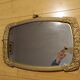 Miroir art déco en bois peint 33 X 51 cm