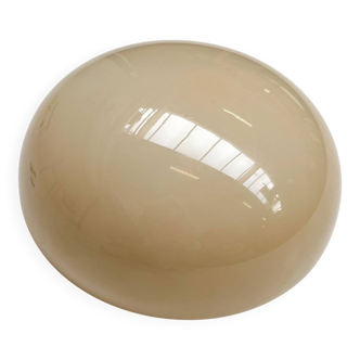 Opaline glass beige ceiling or wall lamp, 1950s