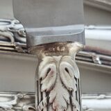 Lot de 6 couteaux de table Christofle ,  lame inox et manche en argent