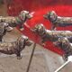 Silver-plated metal animal-shaped knife block