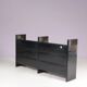 1970s low black plastic cabinet model Multiplo Harvey Guzzini Italy for Kastilia