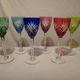 Saint louis chantilly 6 rhine wine glasses roemer colored crystal - 21.5 cm
