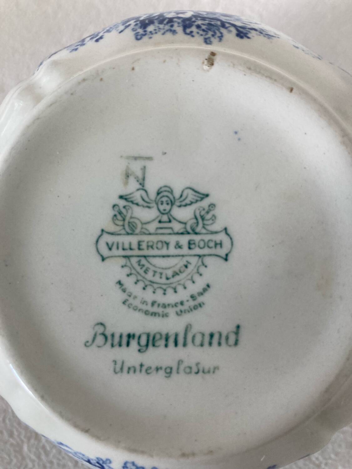 Villeroy and Boch Burgenland blue milk jug