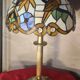 antique bronze lamp, glass paste lampshade, electrically redone