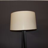 Lampadaire en acier laqué noir vers 1980