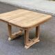 Round stripped extendable dining table in the style of Rainer Daumiller Hirtshals Sa.