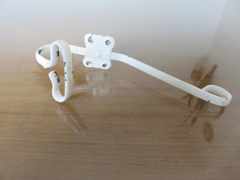 Pair of white metal hooks 30s 40s