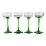 4 verres bistrot années 60 à digestif neufs
