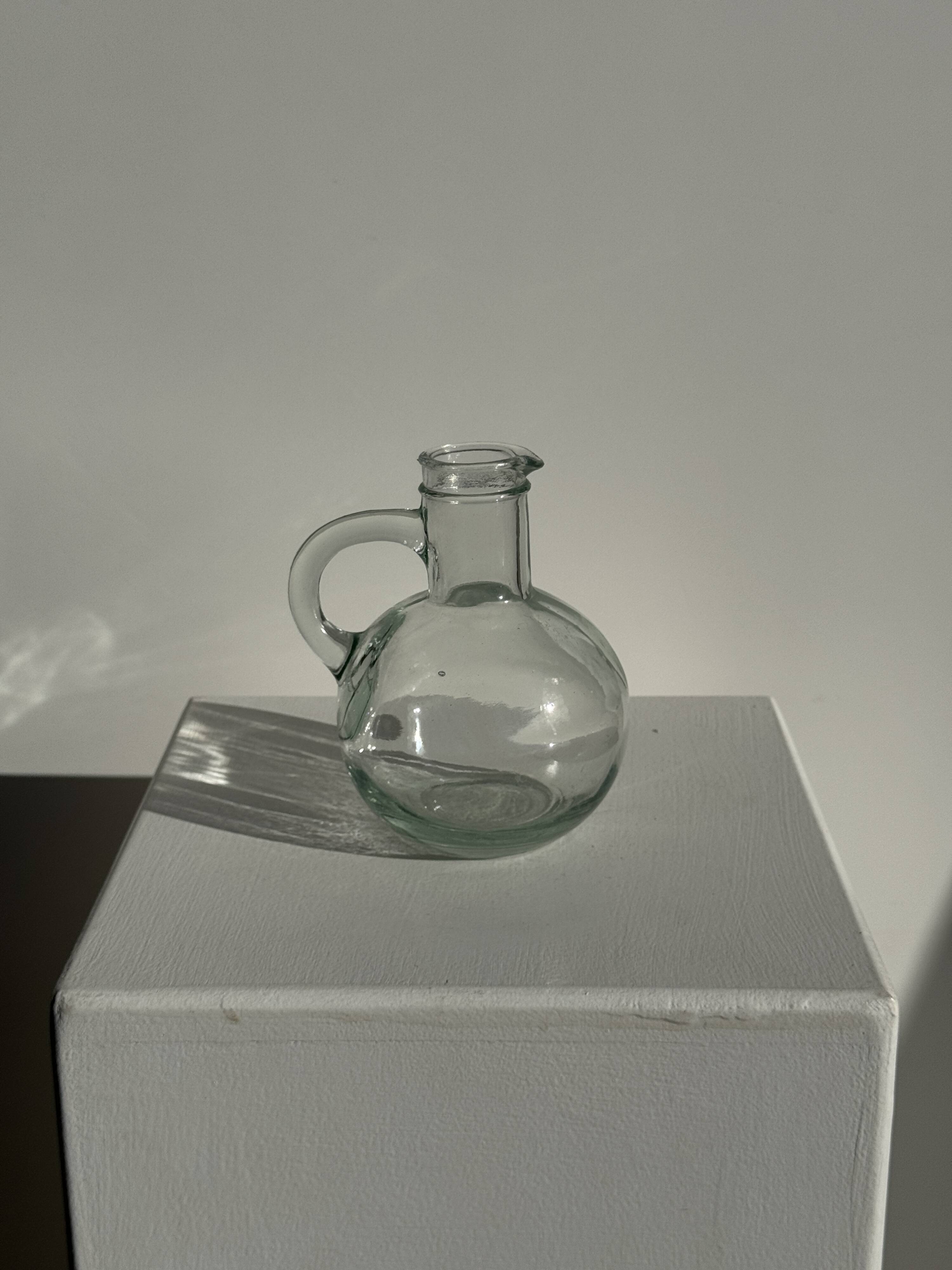 Mini round glass carafe D9 H14.5