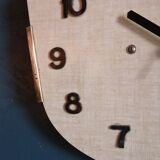 Vintage formica silent wall clock "MC Beige"