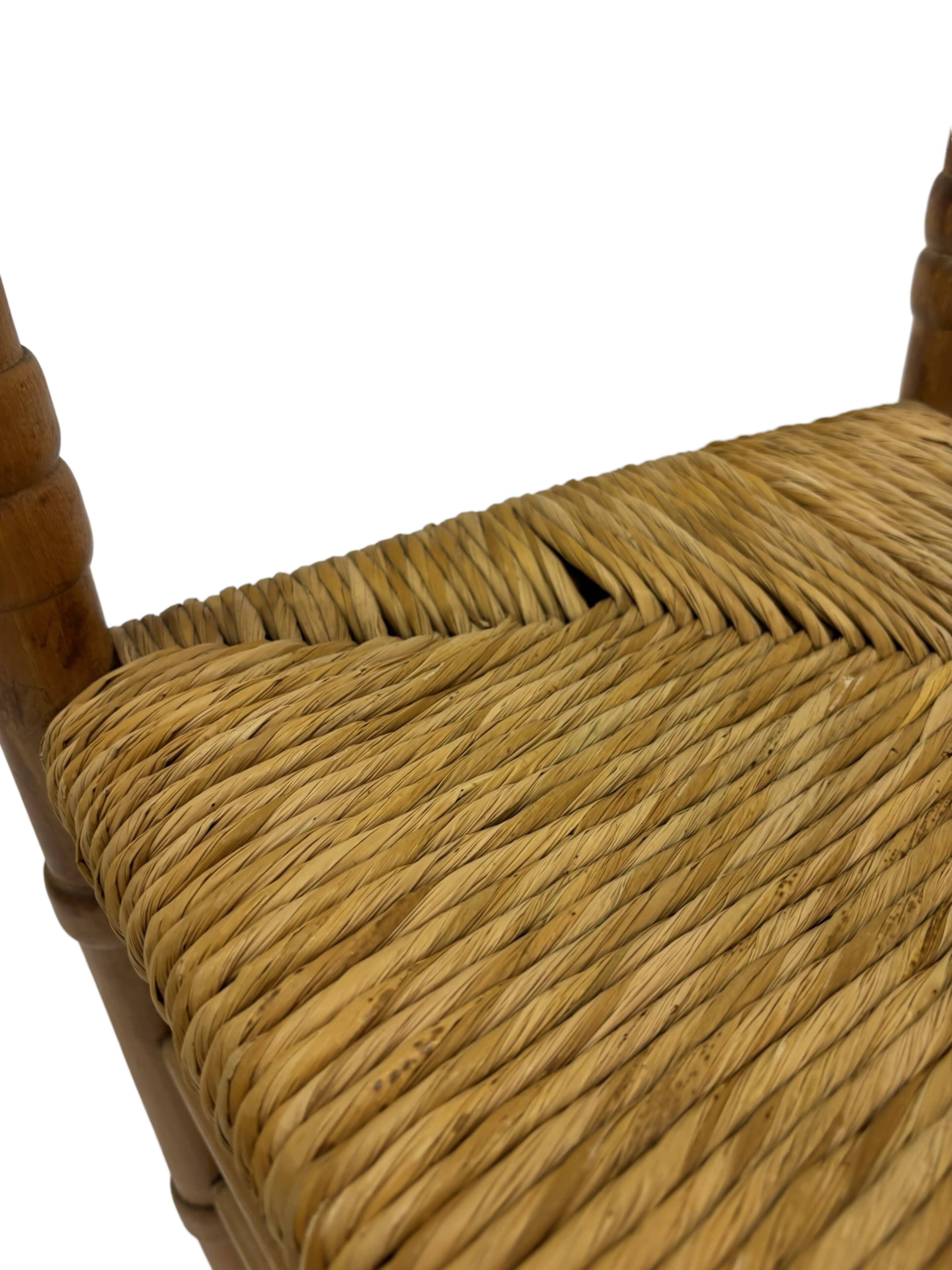 Art Deco chair minimalist oak wicker minimalist design