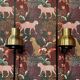 Set of 4 modular wall lights Scandinavian design 1950.
