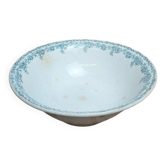 Antique large salad bowl from Saint-Amand, Argenton model in ironstone.
