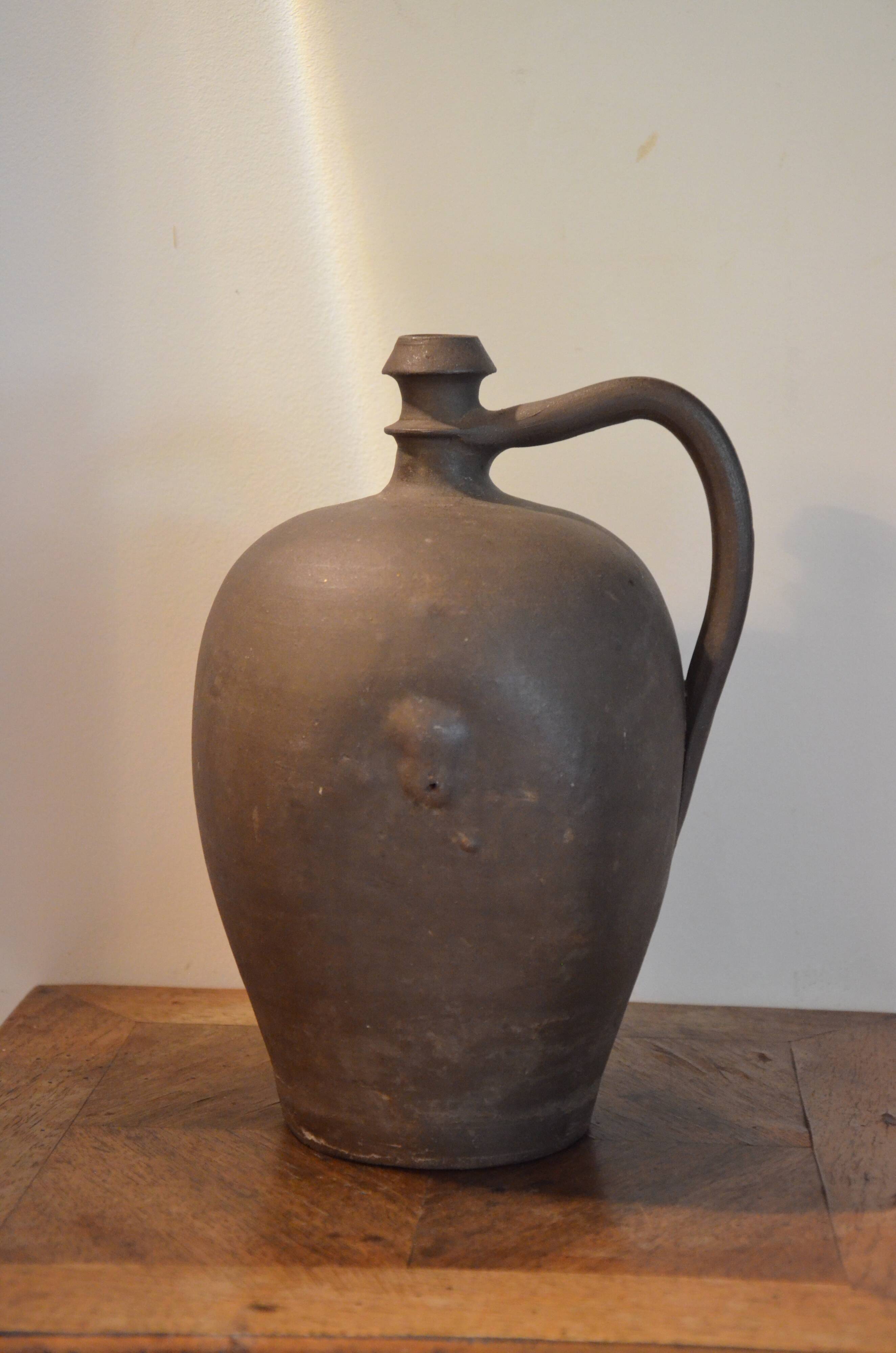 Brown terracotta jar