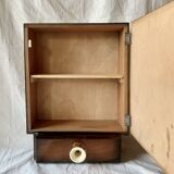 Small Art Deco wooden wall shelf