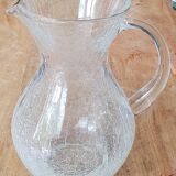 Pichet en verre craquelé