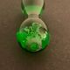 Cendrier Biot en verre vert avec pilon écrase cigares 1960