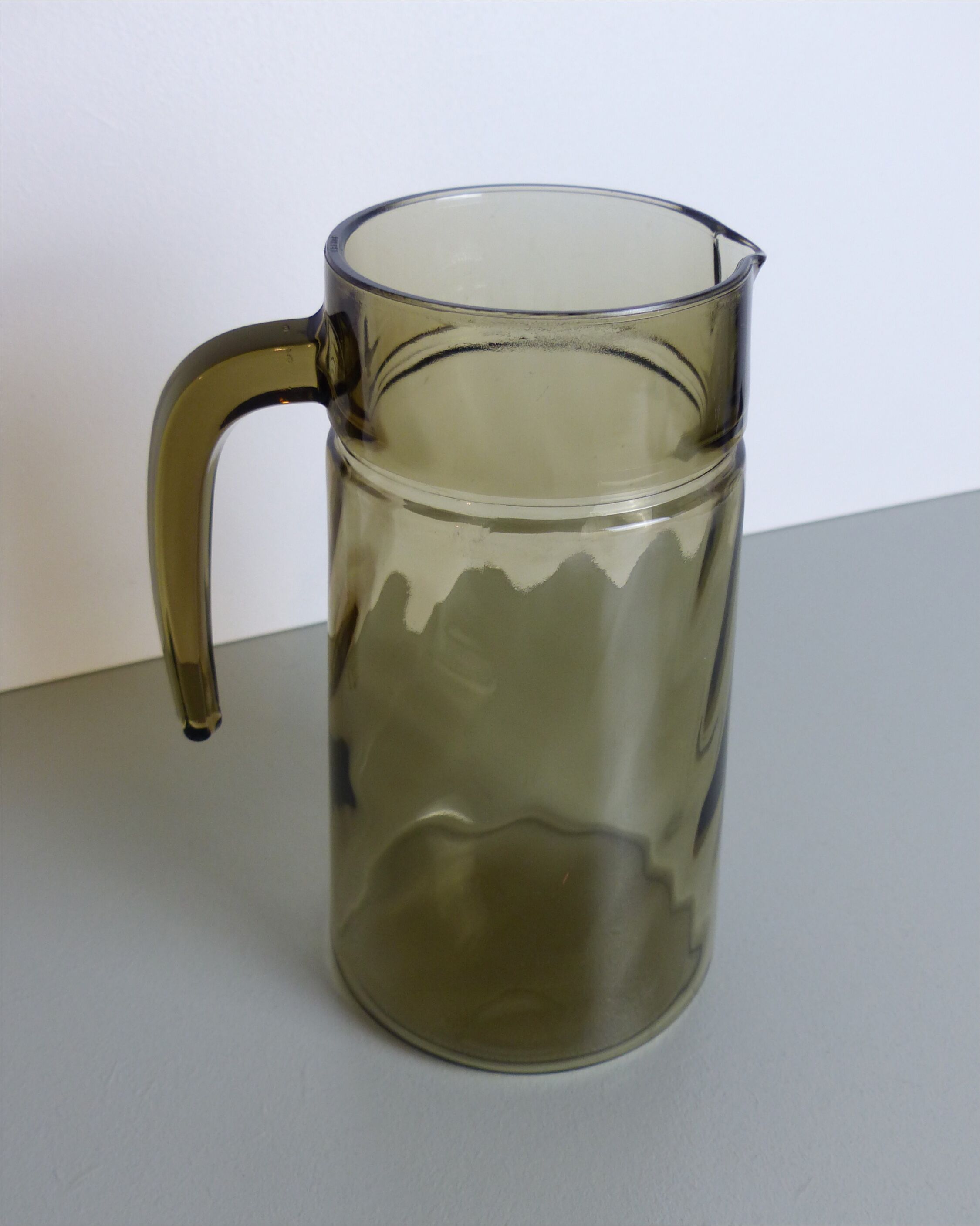 Smoked glass pitcher