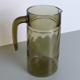Smoked glass pitcher
