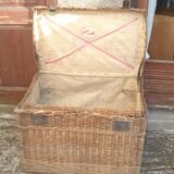 Vintage wicker storage trunk