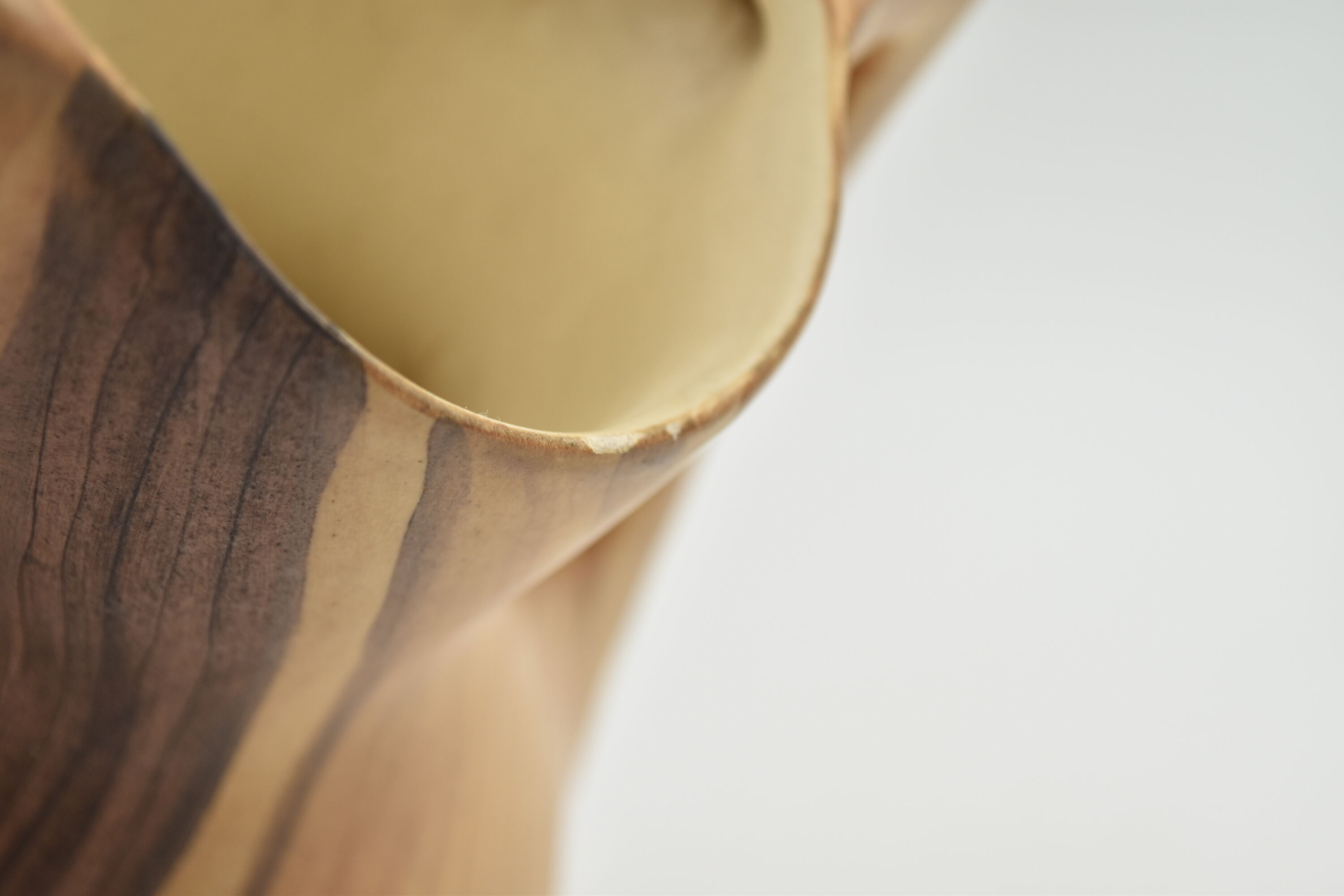 Vase with handles False wood Grandjean Jourdan in Vallauris 1960