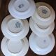 6 flat plates La Lorraine Salins Gien English Indies