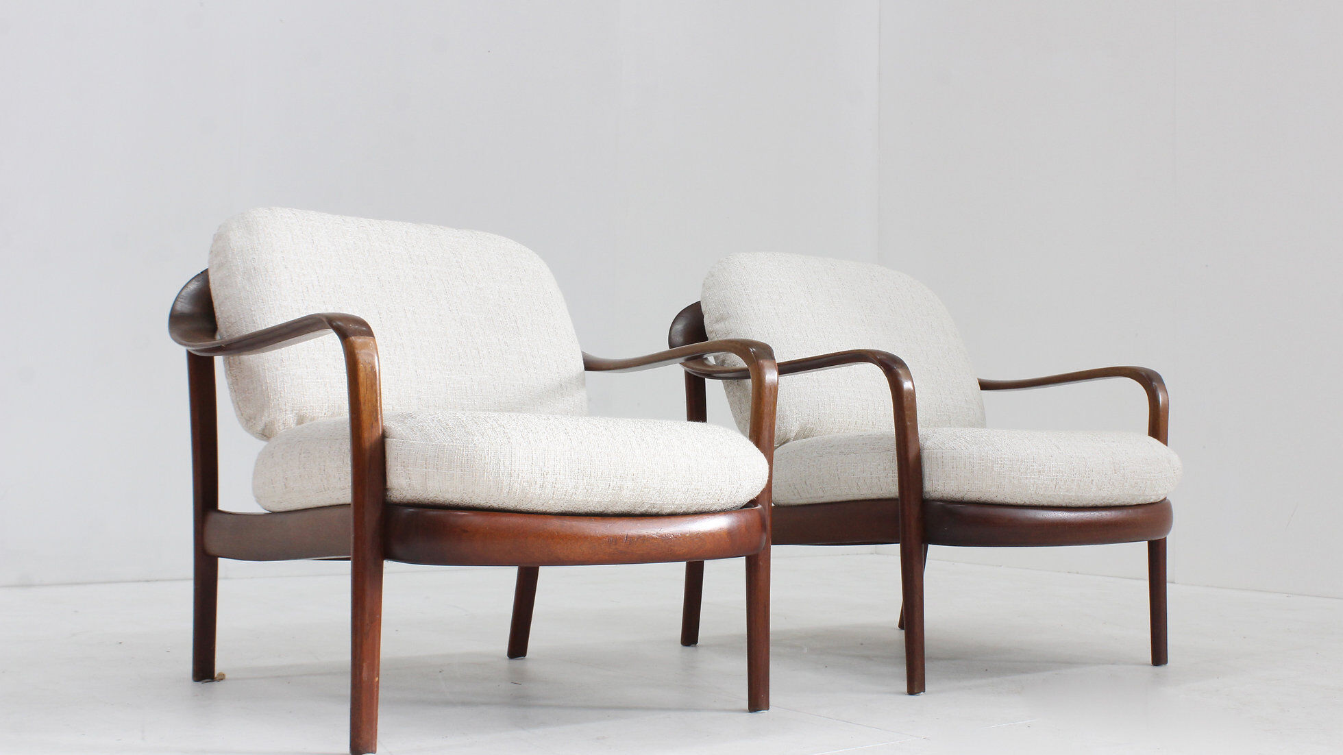 Set of 2 vintage Danish mid-century armchairs 1960s