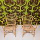 Garden lounge set in vintage bamboo rattan 1960