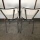 2 chaises en Formica blanc-gris des années 70